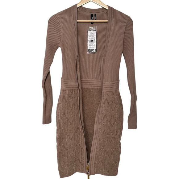 NWTs Marciano by Guess Hermione Chenille Sweater Dress in Beige (4) - Picture 9 of 15